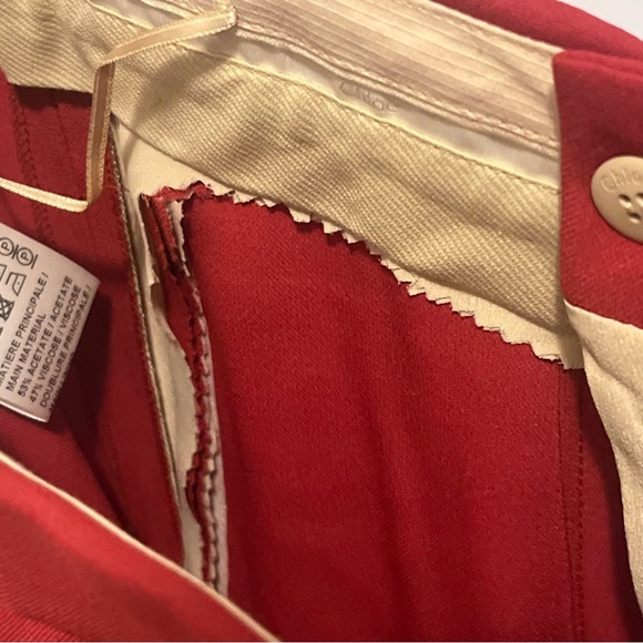 Chloé Red Wide Leg Trousers - Picture 8 of 9